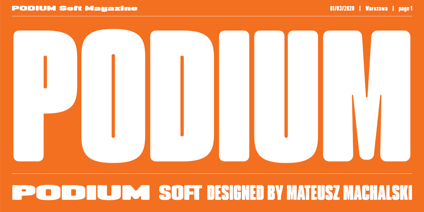 Example font PODIUM Soft #6